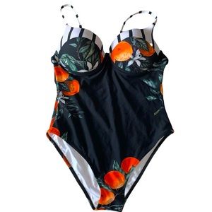 Cupshe Peach Design One Piece Swimsuit-M
